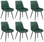 Chairs ON 6 scaune bucătărie și living din catifea Verde