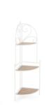 Bizzotto Raft 3 polite otel alb mdf natur Guenda 49x33x126 cm (0741588) Raft