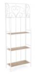 Bizzotto Raft 4 polite otel alb mdf natur Guenda 59x28x167 cm (0741586) Raft