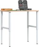 vidaXL Работна маса 100x60x(71, 5-98) см масивно дърво дъб правоъгълна (3309700)