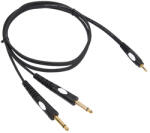 BST Cablu Jack 3.5 Stereo - 2x Jack 6.35 Mono 3m (minijack/jack)