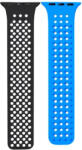 Phoner Spike Apple Watch szilikon szíj, 38/40/41mm, fekete/kék - phoner
