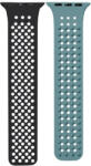 Phoner Spike Apple Watch szilikon szíj, 38/40/41mm, fekete/zöld - phoner