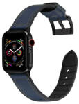Phoner Stitch Apple Watch műbőr/szilikon szíj, 49/45/44/42mm, éjkék - phoner