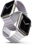 Uniq Revix mágneses szilikon szíj Apple Watch 42/44/45/49mm, lila/fehér (UNIQ-45MM-REVLILWHT) - phoner