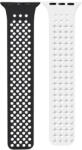 Phoner Spike Apple Watch szilikon szíj, 38/40/41mm, fekete/fehér - phoner