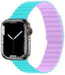 Phoner Rever Apple Watch forgatható mágneses szilikon szíj, 49/45/44/42mm, M/L, kék/lila - phoner