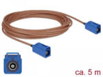 Delock FAKRA C-hüvely > FAKRA C-hüvely RG-316 antenna kábel 5m (89666) (89666) - aqua