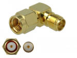 Delock SMA-dugó apa RP-SMA csatlakozóhüvely 90 3 GHz adapter (89967) (89967) - aqua