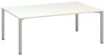 Alfa Office Alfa 420 konferenciaasztal szürke lábazattal, 200 x 120 x 74, 2 cm, fehér mintázat