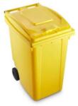 Mobil Plastic Műanyag hulladékgyűjtő Benny szelektív hulladékgyűjtésre, űrtartalma 360 l, sárga
