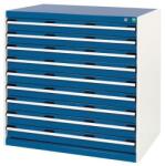bott SL-107 fiókos műhelyszekrény, 100 cm magas, 9 fiókos