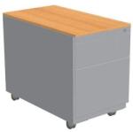Robberechts Mobil fiókos konténer Combi-Classic, 80 x 42 x 54, 7, szürke/bükk, 2 fiók
