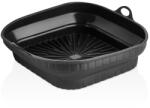 HANE TOO összecsukható négyzetes szilikon forma forrólevegős sütőhöz (air fryer) 21cm*21cm, szürke, fekete vagy piros SL-3251 (SL-3251) - bestbyte