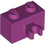 LEGO® 30237bc71 - LEGO magenta kocka 1 x 2 méretű függőleges klipsszel (O) (30237bc71)