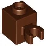 LEGO® 60475bc88 - LEGO vörösesbarna kocka 1 x 1 méretű függőleges klipsszel (O) (60475bc88)
