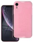 Clear 2mm Apple iPhone XR csillámos tok, rózsaszín
