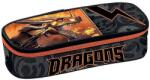 Graffiti Penar pătrat pentru școală Graffiti Dragons - Cu 1 fermoar (231344) Penar