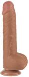 Lovetoy Dildo Realistic Sliding Skin Dual Layer, Brun Deschis, 24 Cm Dildo