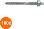 Tecfi Set 100 x Prezon Saiba Piulita Otel Zincat - 8 x 90 6 Hex5 (COR-100xT.HXE0208090S)