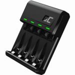 Green Cell Akku Ladegerät Green Cell VitalCharger Ni-MH AA/AAA microUSB USB-C Port Black (GRADGC01) (GRADGC01)