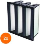 Jarex Filter Set 2 x Filtru Aer Plan Ondulat, Clasa M6, 592 x 592 x 48 (RAJ-2xM6592X592X48/Z2G)