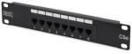 ASSMANN 10" 1U 8portos Cat5E árnyékolatlan patch panel (DN-91508U)