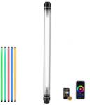  LUXCEO P120 RGB LED lámpa, fénycső beépített akkumulátorral, távirányítóval (iOS/Android)