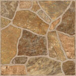 Cesarom Gresie portelanata tip piatra, Quartzite Port 6035-0197-4001, 33x33 cm, maro, finisaj mat (5945005070489)