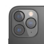 AppleKing Sticlă securizată cu ramă strălucitoare pentru a proteja obiectivele camerei foto pentru iPhone 11 Pro / 11 Pro Max - negru (65575)