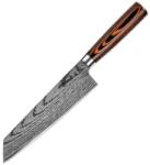 AKORA Cutit profesional Jp KIRITSUKE, otel carbonificat Japonez HRC 60 calire laser, maner Delux Pakka (CLKJ-19PRO)