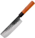 AKORA Cutit profesional Japonez Nakiri, seria JP, otel japonez HRC 60 calire manuala, maner Delux Pakka (CPHNJP-16PRO)