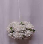  Selyemvirág gömb (25 cm) - fehér