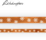  Hópelyhes szatén szalag 6mm x 20m - Bronz (CK06-56)