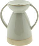 Clayre & Eef Suport lumanare portelan bej 9x7x9 cm (6CE1523)