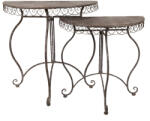 Clayre & Eef Set 2 console fier maro 76x38x75 cm, 64x32x65 cm (5Y1209)