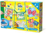 Ses Creative Set creativ pentru copii pictura 3 in 1 - Pictura cu degete, colorare si lipirea formelor (14489)