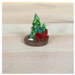  Fenyő mikulásszánnal, poly. Mérete: 35x30 mm