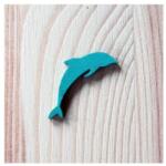  Türkizkék fa delfin, mérete: 2x3 cm