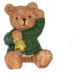  Maci csengővel, ülő. Mérete: 45x40x50 mm