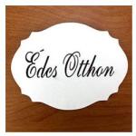  Fehér lézervágott tábla 'Édes Otthon' felirattal, mérete: 100x75 mm