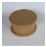  Kerek MDF doboz levehető tetővel, mérete: 13x13x7 cm