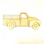  Lézervágott autó - pickup rátétekkel. Mérete: 250x111x3+3 mm