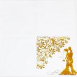  Szalvéta - menyasszony-vőlegény, aranyozott