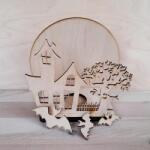  Halloween mécsestartó (lapraszerelt). Mérete: 12x15, 5 cm