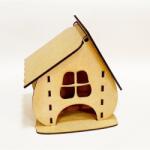  Dundi teafilter-tartó házikó ablakkal, MDF. Mérete: 145x160x125 mm