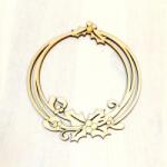  Lézervágott magyal koszorú, mérete: 120x3 mm