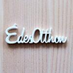  Fehér fa /Édes Otthon felirat, mérete: 60x20x3 mm
