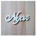  Fehér fa 'Nyár' felirat, mérete: 150x75 mm