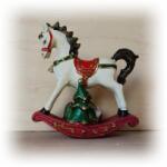  Hintaló ajándékokkal, polyresin. Mérete: 70x80x20 mm